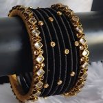Kundan Churi Set — Midnight Black & Gold | Hi.Talha